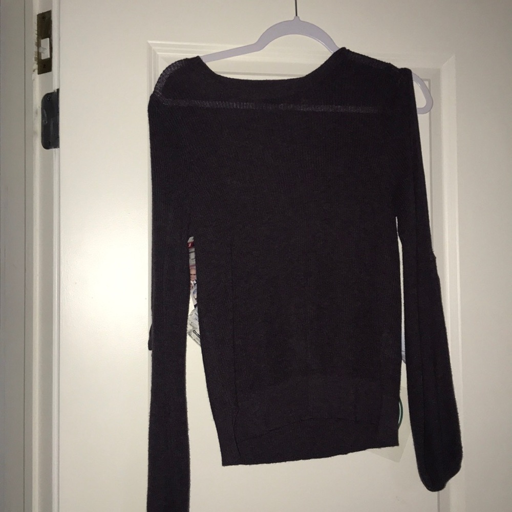 purple sweater